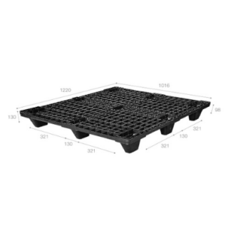 plastic Export Pallet - 9-leg Nestable 1220 x 1016 x 5