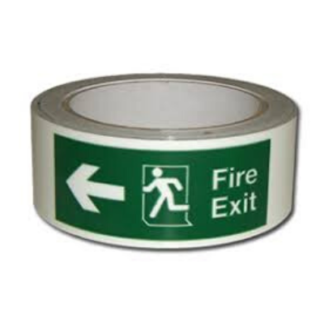 Fire Exit Tape 50mm Each